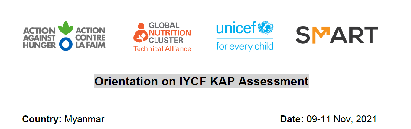 Orientation on IYCF KAP Assessment