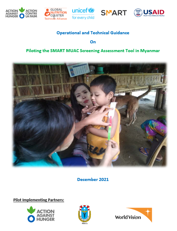 Operational and Technical Guidance On Piloting the SMART MUAC Screening Assessment Tool in Myanmar