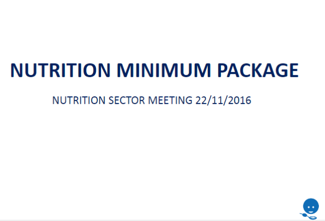 The Minimum Nutrition Package