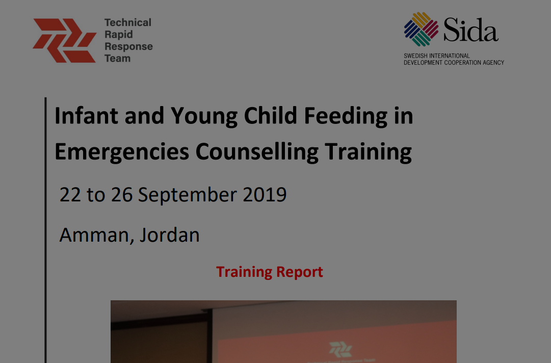 Jordan IYCF-E Counselling Training Report