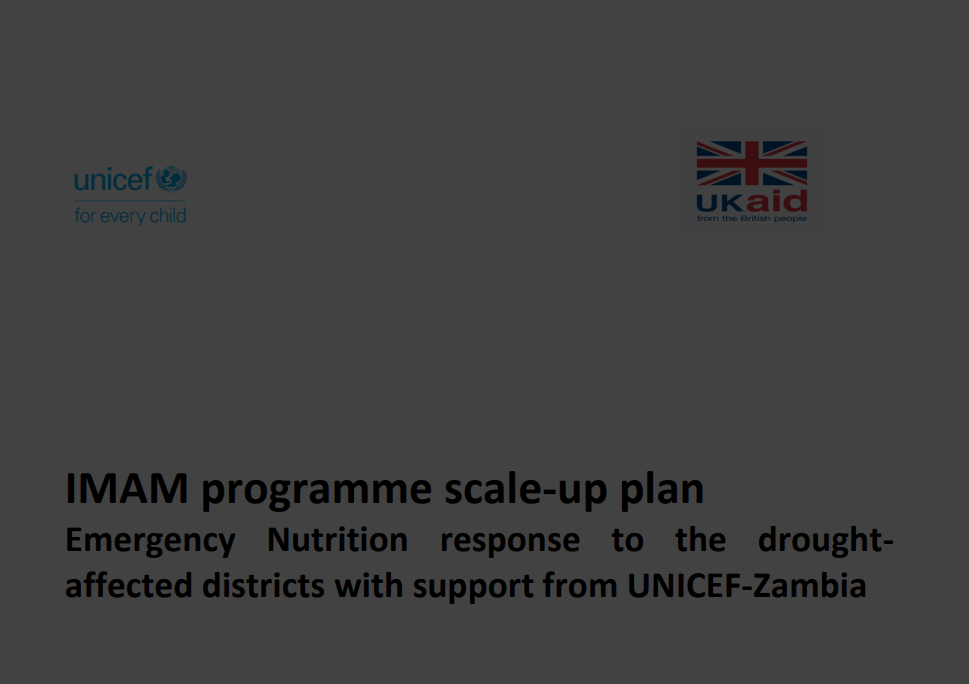 IMAM  Programme scaleup Plan