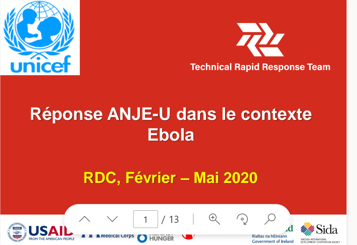 DRC- IYCF-E response during Ebola- Presentation 