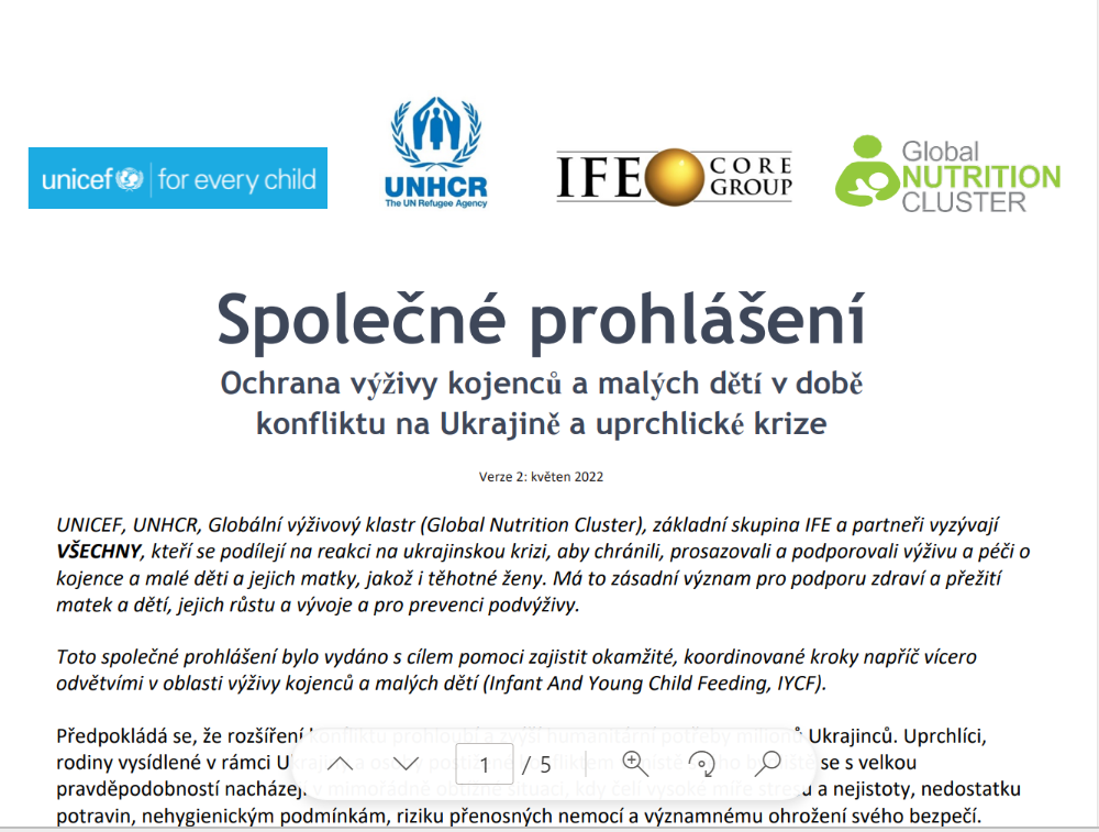 Ukraine IYCF-E Joint statement