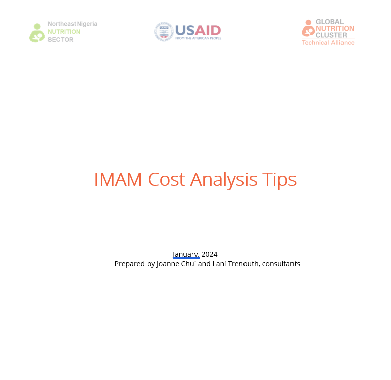 IMAM Cost Analysis Tips