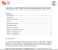 WASH and Nutrition Workshop Report