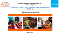 Q&A, Webinar: Protecting, promoting and supporting feeding practices of children under 2 in emergencies