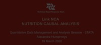 Quantitative Data Analysis- STATA