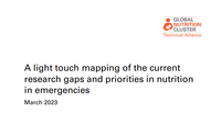 Light touch mapping of research gaps and priorities in nutrition in emergencies