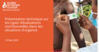 Central Africa Republic-Présentation technique sur  les types d’évaluations  nutritionnelles dans les  situations d'urgence