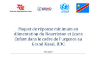 Paquet de re ponse minimum en Alimentation du Nourrisson et Jeune Enfant dans le cadre de l’urgence au Grand Kasaï , RDC