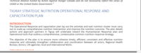 Tigray  Strategic Nutrition Operation Response and Capacitation Plan 