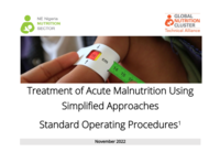Treatment of Acute Malnutrition using Simplified Approaches  SOP