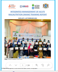 Integrated Management of Acute Malnutrition (IMAM) Training report