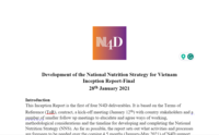 Inception report for development of Vietnam National Nutrition Strategy