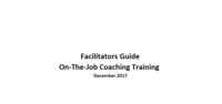 Facilitators Guide- On-The-Job coaching and Training