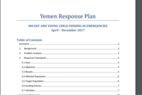 Yemen IYCF-E Response Plan