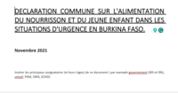 Burkina Faso IYCF_E Joint statement.