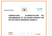 Burkina Faso IYCF-E Training report